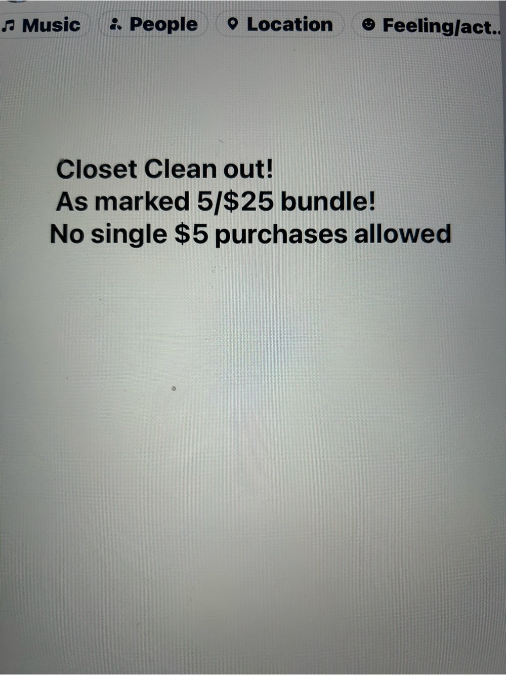 Closet Clean Out 5/$25